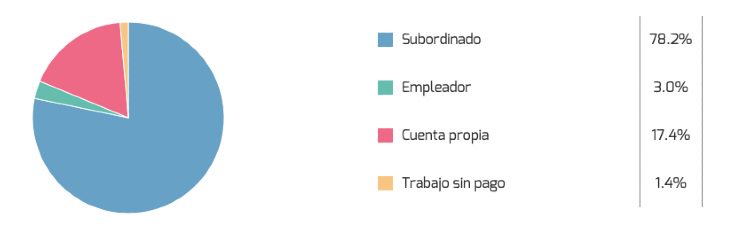 gráfico circular con los porcentajes de sueldo de un psicólogo en méxico